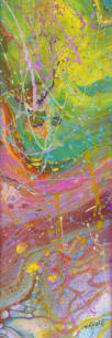 "Connections II" - acrylic on canvas - "12"x4" ©Annette Ragone Hall