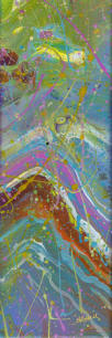 "Connections III" - acrylic on canvas - "12"x4" ©Annette Ragone Hall