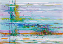"The Sea" ©Annette Ragone Hall - watercolor & pastel pencil - 24.75" x 35.5"