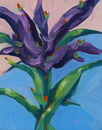 "Carina's Flower" - acrylic on canvas - 10"x8" ©Annette Ragone Hall