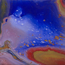 "Lava Pool" ©Annette Ragone Hall - acrylic on canvas - 6" x 6"