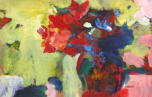 "Raleigh's Flowers" ©Annette Ragone Hall - acrylic on paper - 7" x 11"