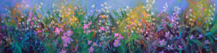 "Flower Melody I" ©Annette Ragone Hall - acrylic, 12" x 48"