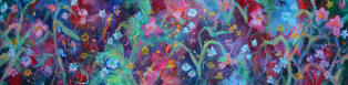 "Flower Melody II" ©Annette Ragone Hall - acrylic, 12" x 48"