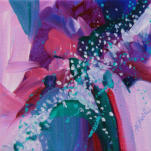 "Arising" ©Annette Ragone Hall - acrylic on canvas - 6" x 6"