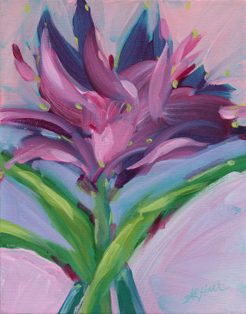"Chloe's Flower" - acrylic on canvas - 10"x8" ©Annette Ragone Hall