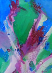 "Ascension II" ©Annette Ragone Hall - acrylic - 36" x 24"