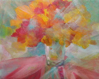 "Sunny Translucence" © Annette Ragone Hall - acrylic, 36" x 24"