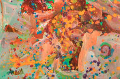 "Colorful Rain #9" ©Annette Ragone Hall - acrylic on 140lb. watercolor paper, 4" x 6"