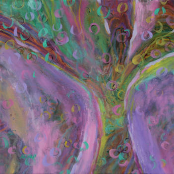 "A Tree Imagined" - acrylic on canvas - 20"x20" ©Annette Ragone Hall