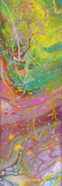 "Connections II" - acrylic on canvas - "12"x4" ©Annette Ragone Hall