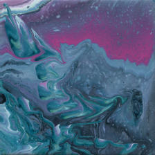 "Light at the End of the World" - acrylic on canvas - "6"x6" ©Annette Ragone Hall